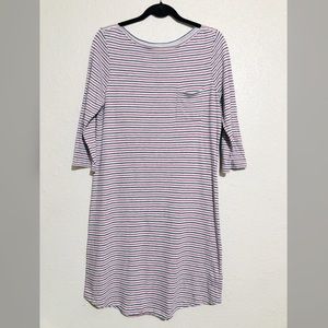 SOLD Gap Gray Striped Boatneck Dress